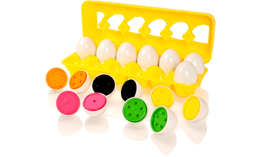 Image 10: Set of 12 Colour Matching Eggs