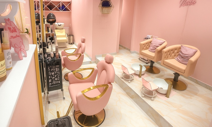 Image 1: Classic, Gelish Manicure or Pedicure, Morroccan Hand Spa, & More