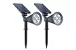 2 ou 4 spots solaires Lumisky, 2 en 1 avec 4 LEDs blancs - Second Medium