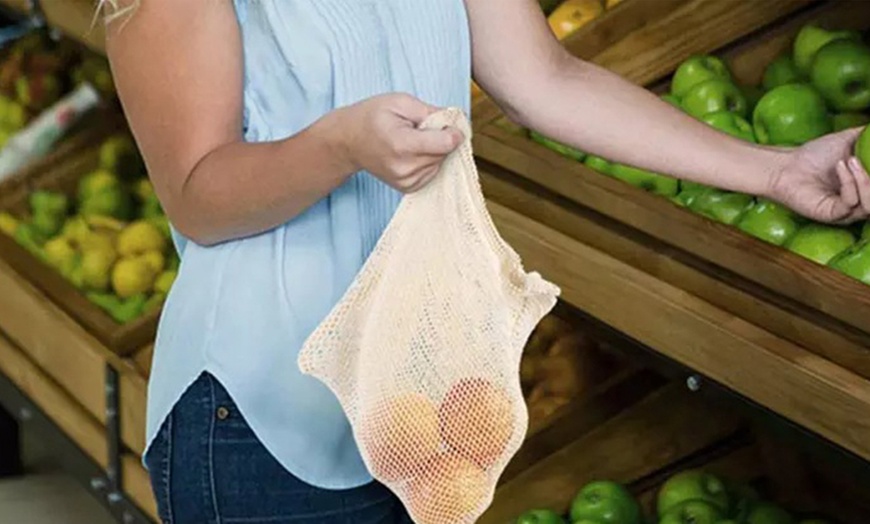 Image 4: Reusable Cotton Grocery Bags