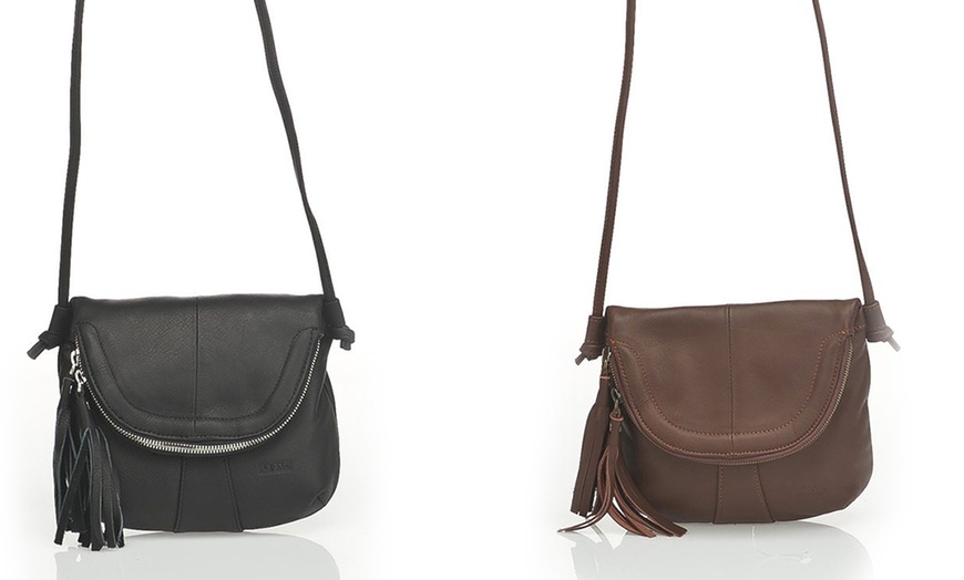 Image 1: Le Sac Italian Leather Shoulder Bag 