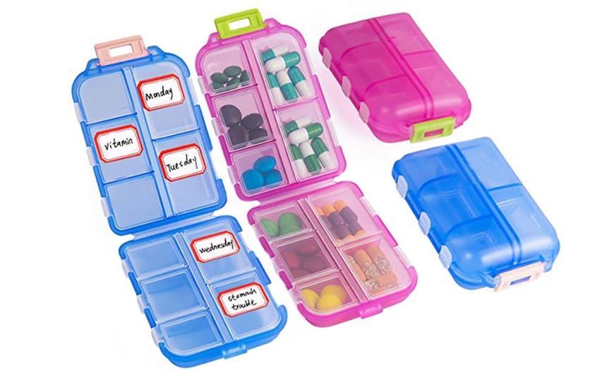 Image 3: Pack of Two Travel Pill Boxes