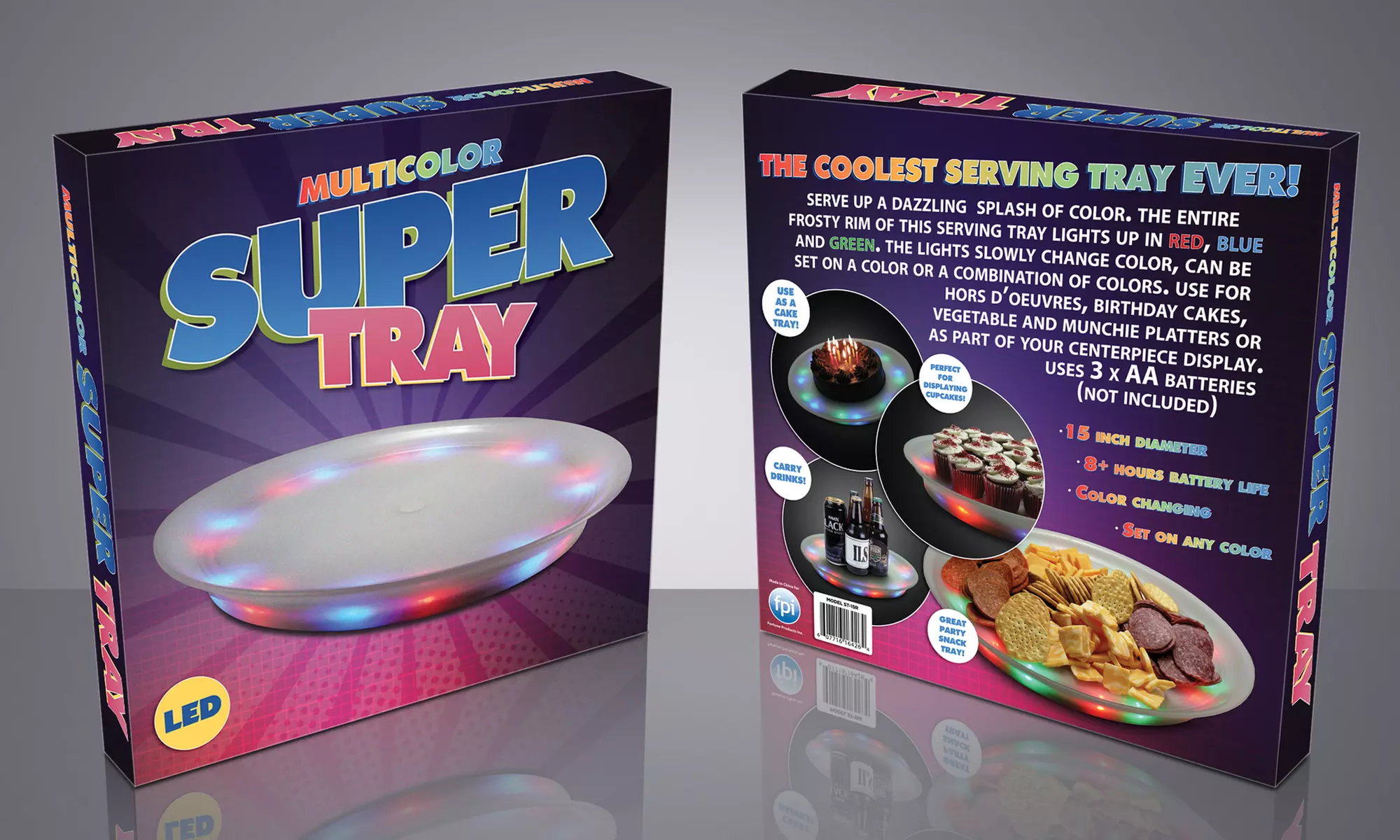 Lighted LED Serving Tray - Second Medium