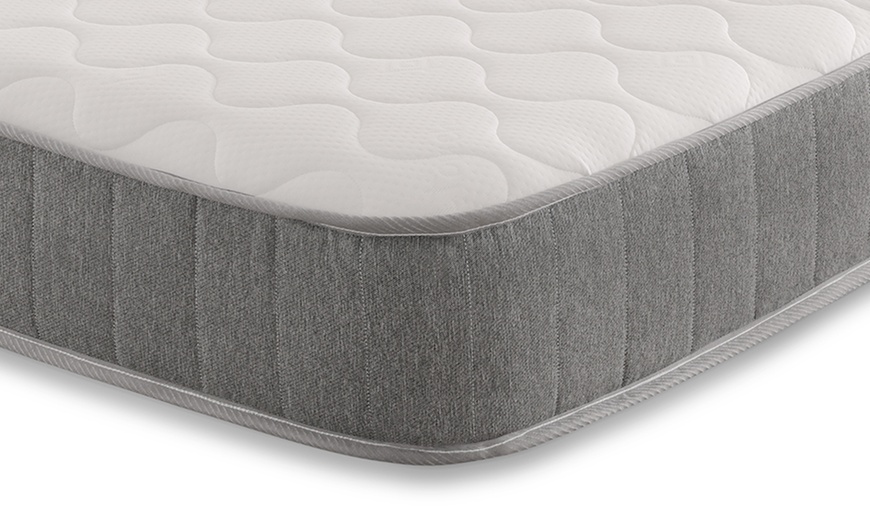 Image 4: Castle Grey Memory Foam Open Coil Spring Mattress