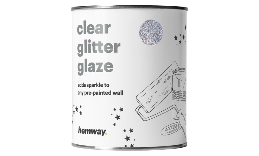 Image 3: Hemway Clear Glitter Paint Glaze