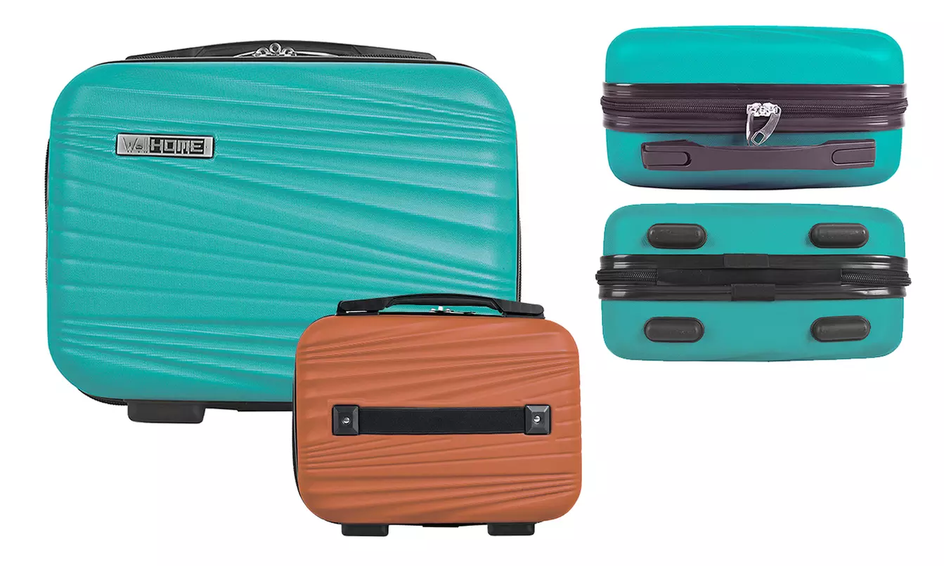 EcoTraveler Teleskopgriff Kofferset; 60% recyceltes ABS