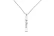 Pink Box Solid Stainless Steel Vertical Bar Inspirational Necklace - Second Medium