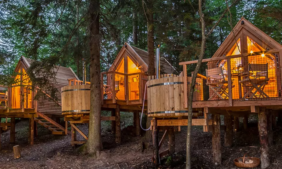 Lago di Bled: soggiorno in casa sull'albero con colazione e sauna per 2 persone al Glamping Ribno - Primary Image