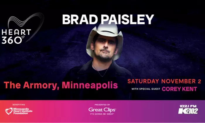 Brad Paisley with Special Guest Corey Kent on November 2 at 8 p.m - Primary Image