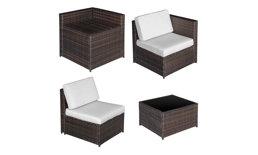 Image 6: Outsunny Eight-Piece Rattan-Effect Garden Furniture Set