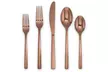 Cambridge Stainless Steel Flatware Set: Black Satin, Gold Satin, Rainbow Mirror, or Copper Mirror (20-Piece) - Second Medium