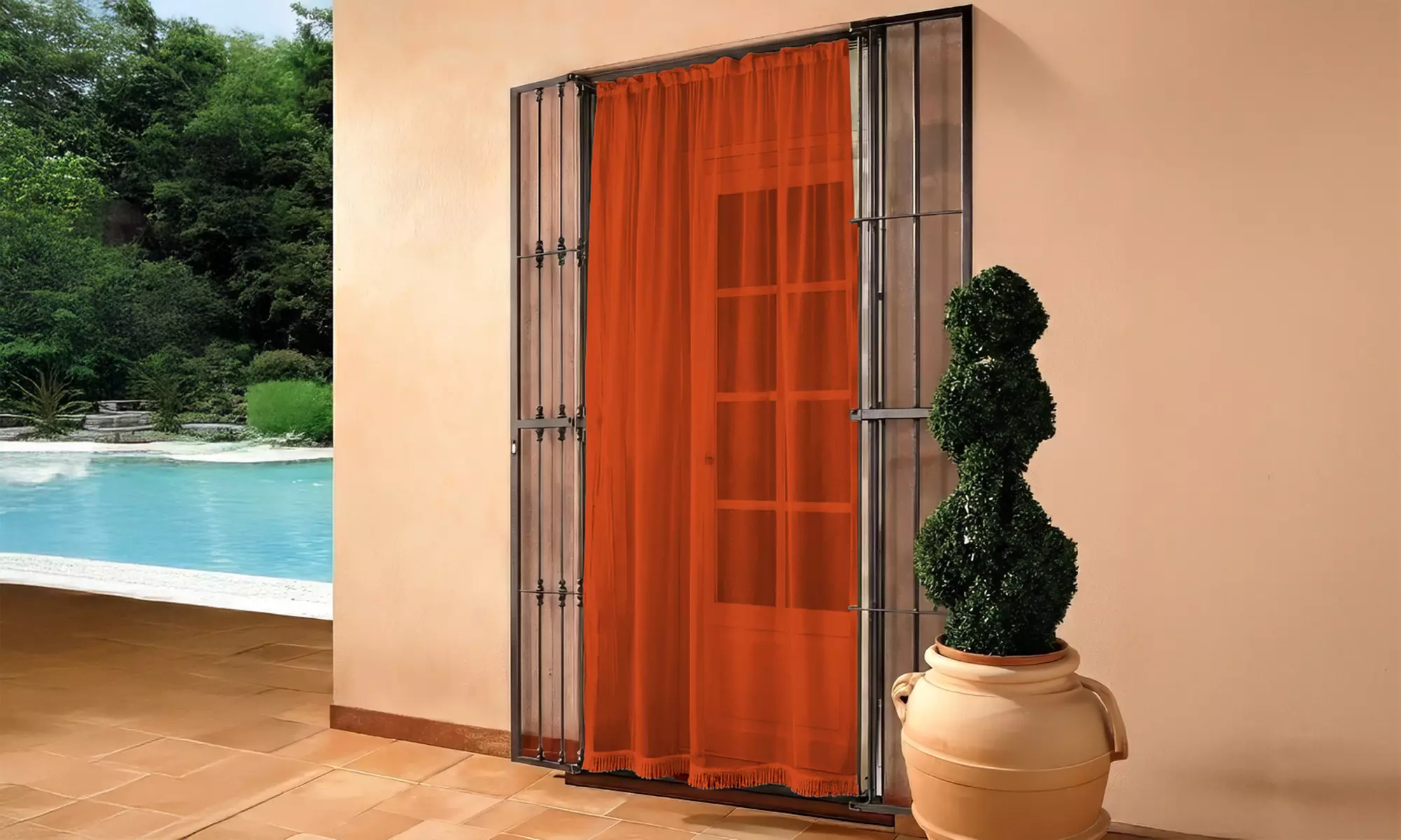 1 o 2 zanzariere in tinta unita