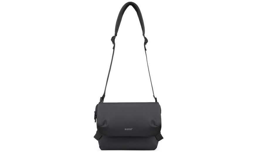 Image 5: Modern PVC Coated Water-Resistant Cross Body Bag