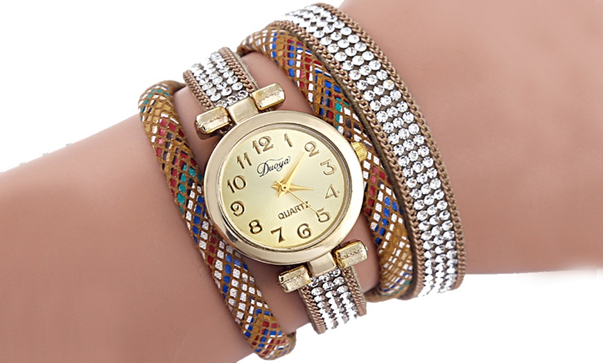 Image 12: Women's Wrap Watch made with Crystals from Swarovski®