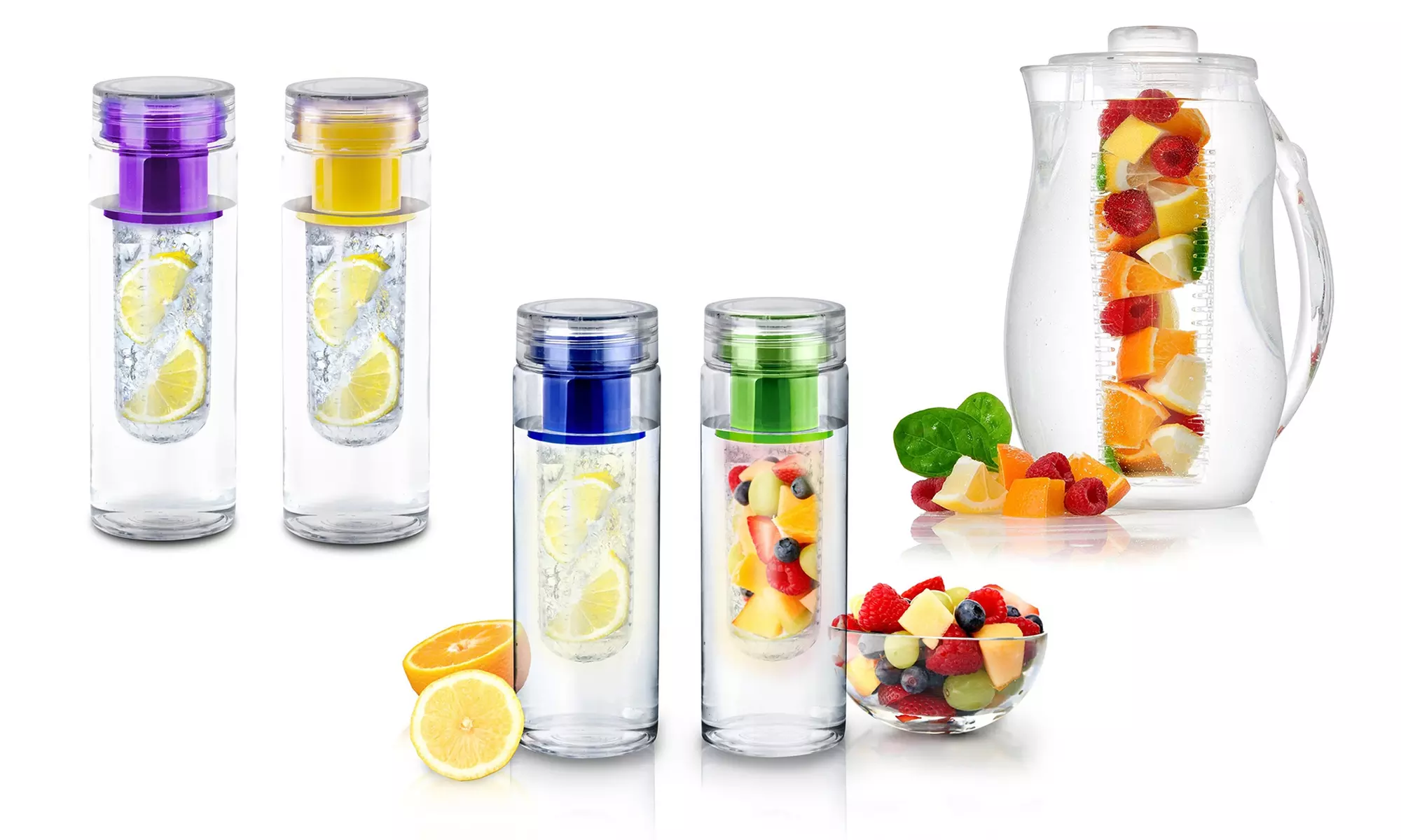 InFuzeH20 Fruit-Infuser Water Bottle or Pitcher (1- or 2-Pack) - Primary Image