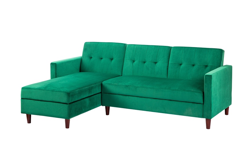 Image 15: Reversible Corner Sofa Bed with Storage Chaise or Bench