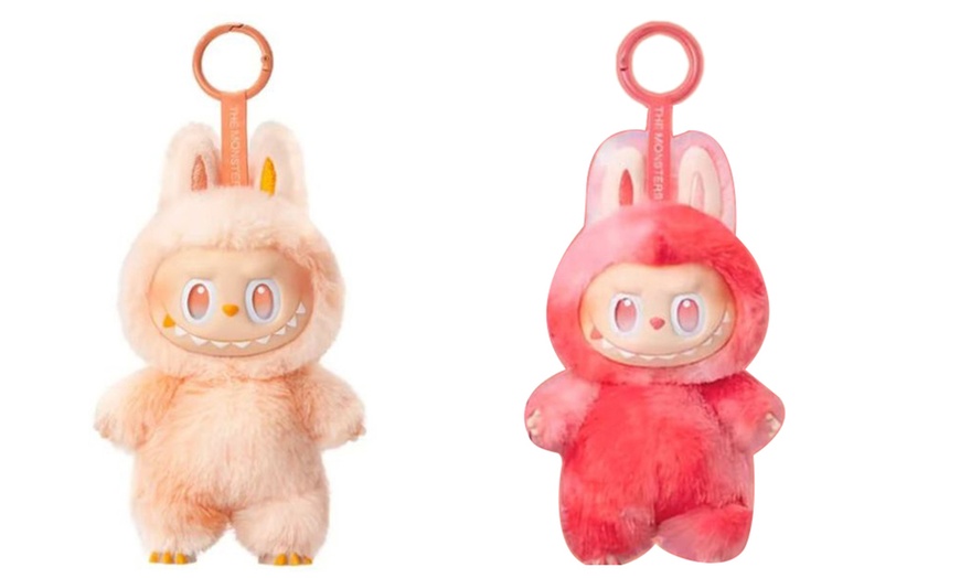 Image 28: 1 o 2 portachiavi con bambola di peluche ispirata ai Labubu