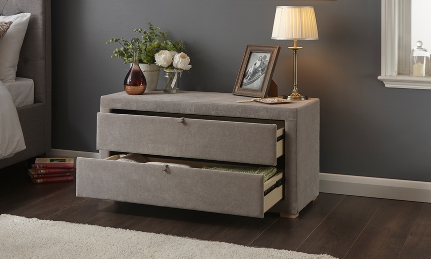 Image 11: Two-Drawer Storage Ottoman in 2 Colours