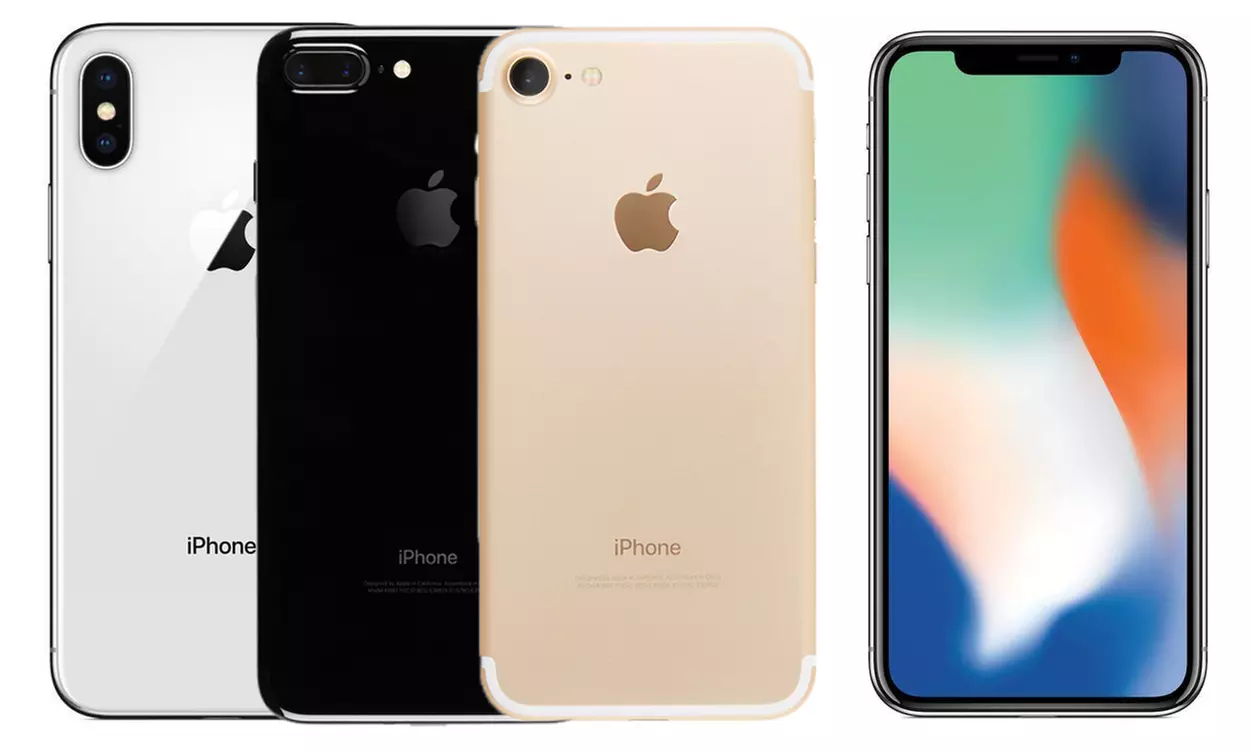 iPhone 7/7 Plus/8/8 Plus/X (GSM Unlocked) (Refurb. A-Grade) with MFi-Certified Lightning Cable and Generic Power Adapter - Primary Image