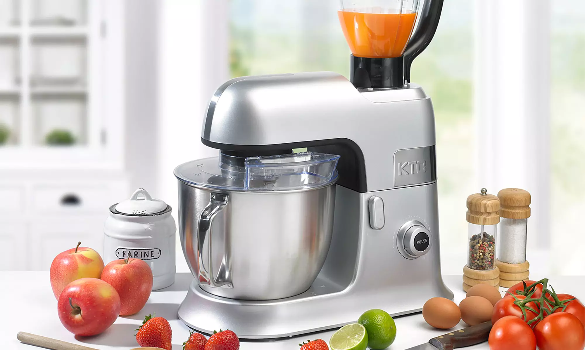 Robot pétrin "Expert XL" 6,5 L de Kitchencook avec blender et accessoires - Primary Image