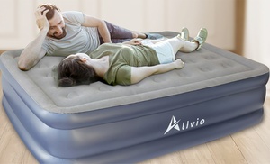 Inflatable High Raised Double Air Bed with Electric Pump