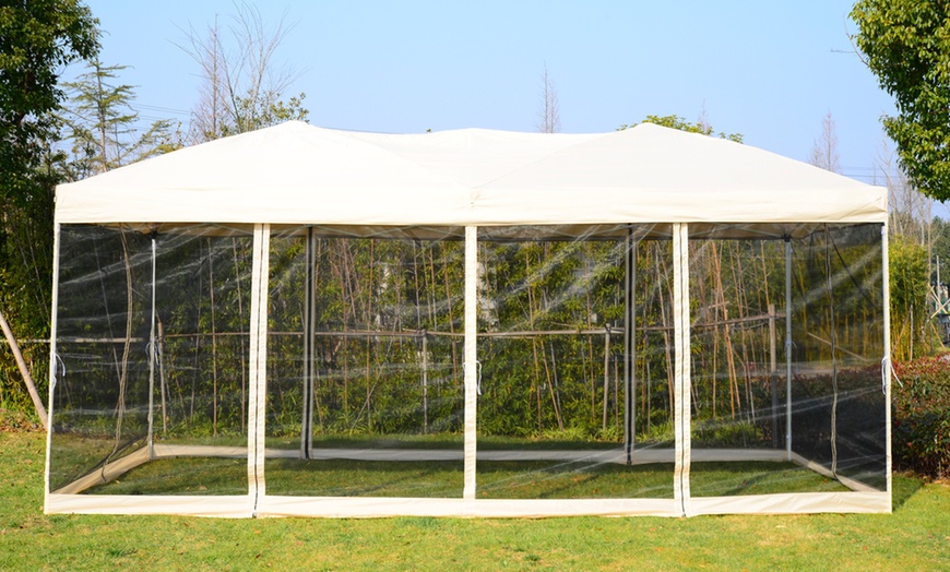 Image 6: Outsunny Garden Outdoor Metal Gazebo