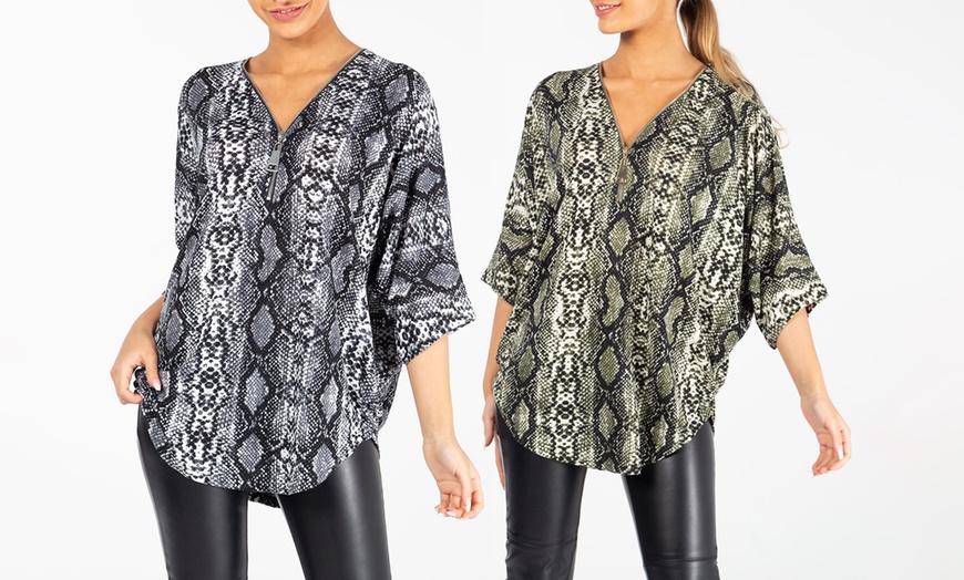 Image 1: Women's Snake Print Top