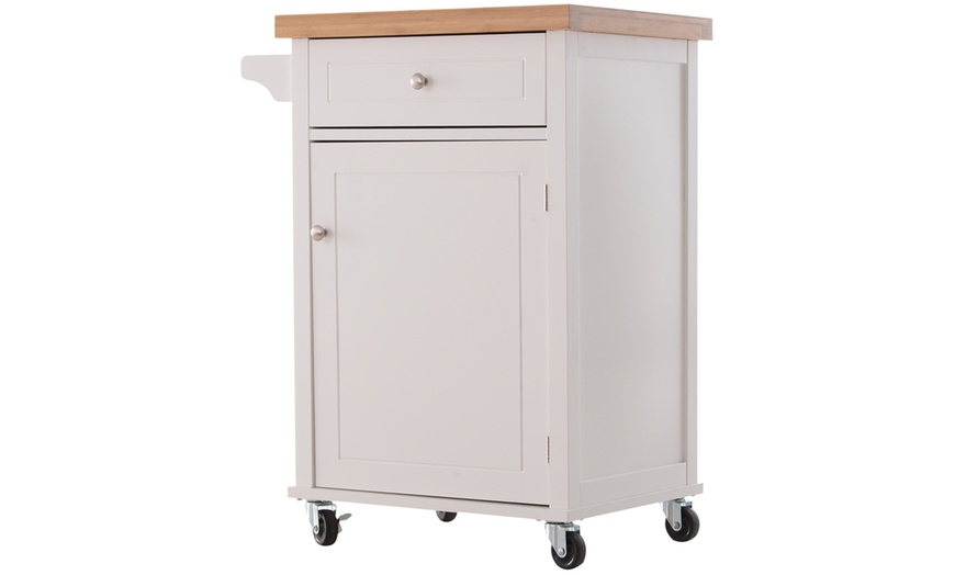 Image 39: HomCom Kitchen Trolley Cart