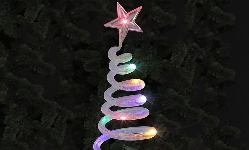 Image 10: 40 LED Spiral Christmas Tree Pathway Lights