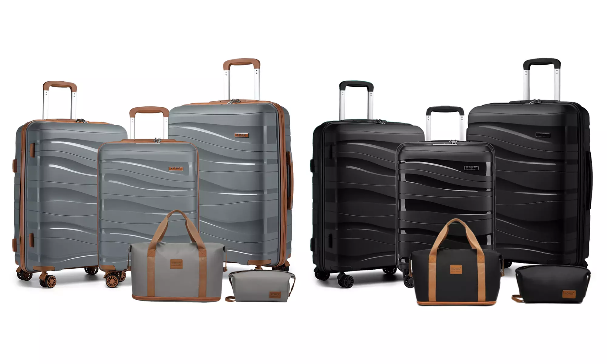 Set de tres maletas con bolso y neceser incluido para viajar de forma cómoda y ligera - Primary Image