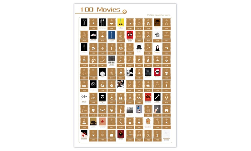 Image 12: Top 100 Anime Scratch-Off Poster