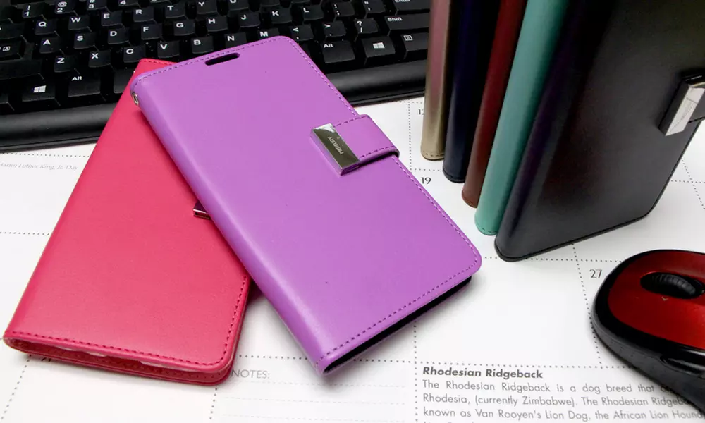 Goospery Rich Diary Wallet Case with Extra Compartment Flip for Samsung Galaxy S7/S7 Edge - Primary Image