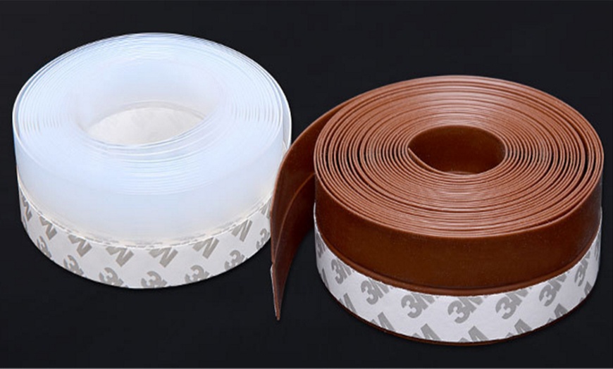 Image 3: Self-Adhesive Silicone Door Seal Strip