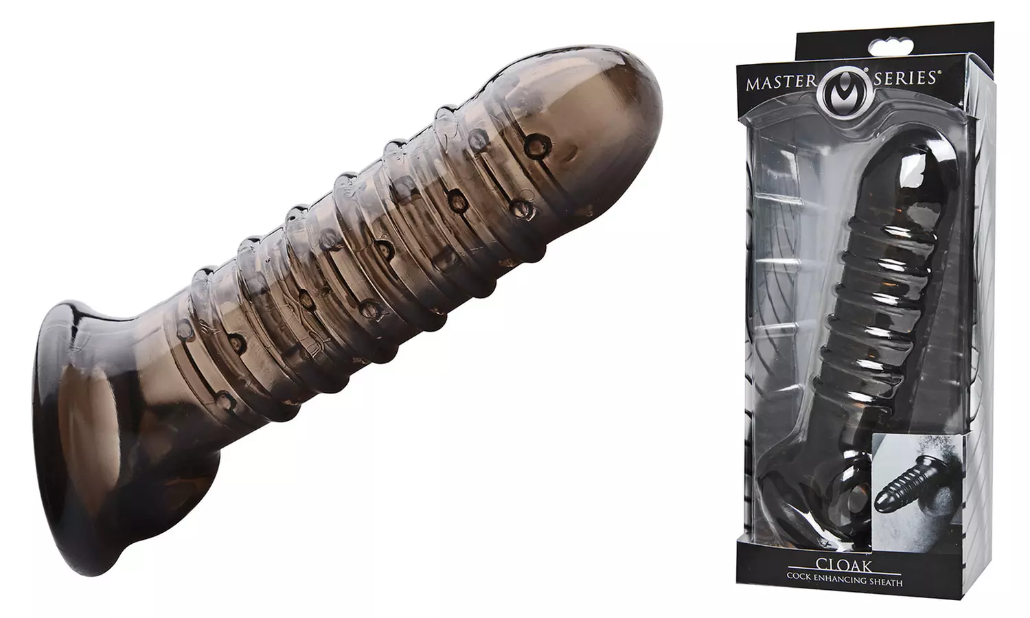 Ribbed Length and Girth Penis Enhancer - Primary Image