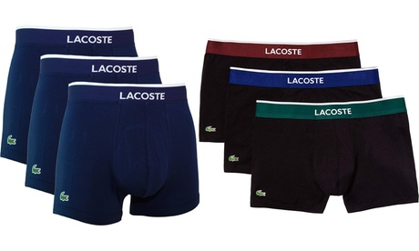 3 boxer Lacoste disponibili in 5 modelli, 5 colori e 4 taglie
