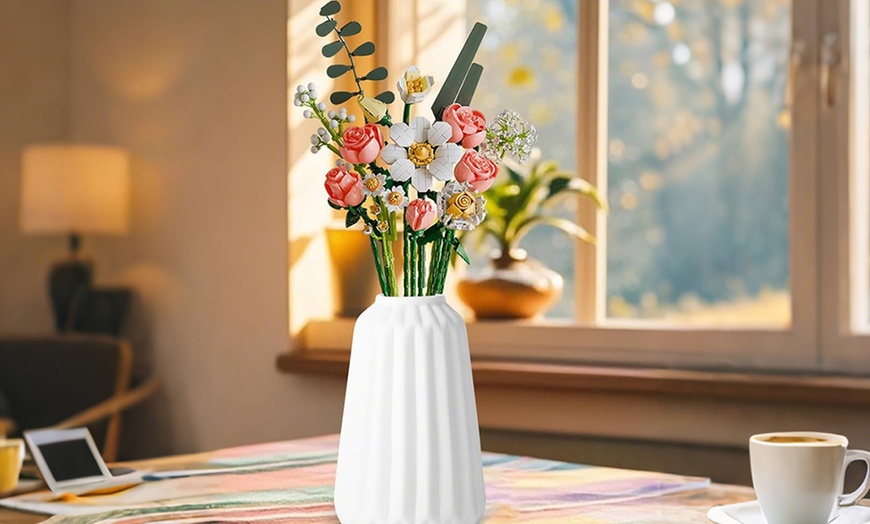 Image 4: Set di mattoncini da costruzione bouquet di fiori selvatici
