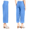 Image 5: Women's Elastic Waist Wide-Leg Pleated Crop Pants