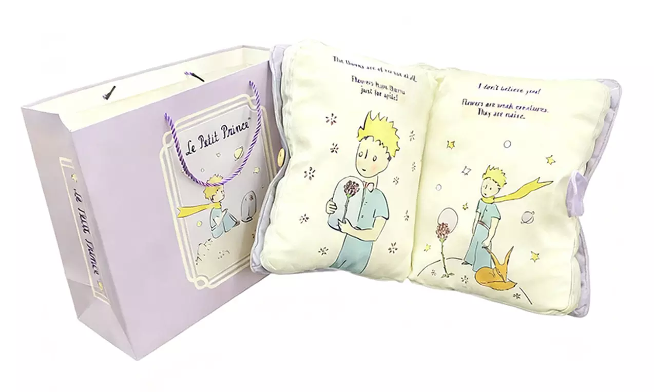 Cartoon Inspired Book Shaped Pillow Cushion