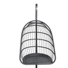 Image 4: Outdoor Cosy Rattan-Effect Hanging Egg Chair with Cushion