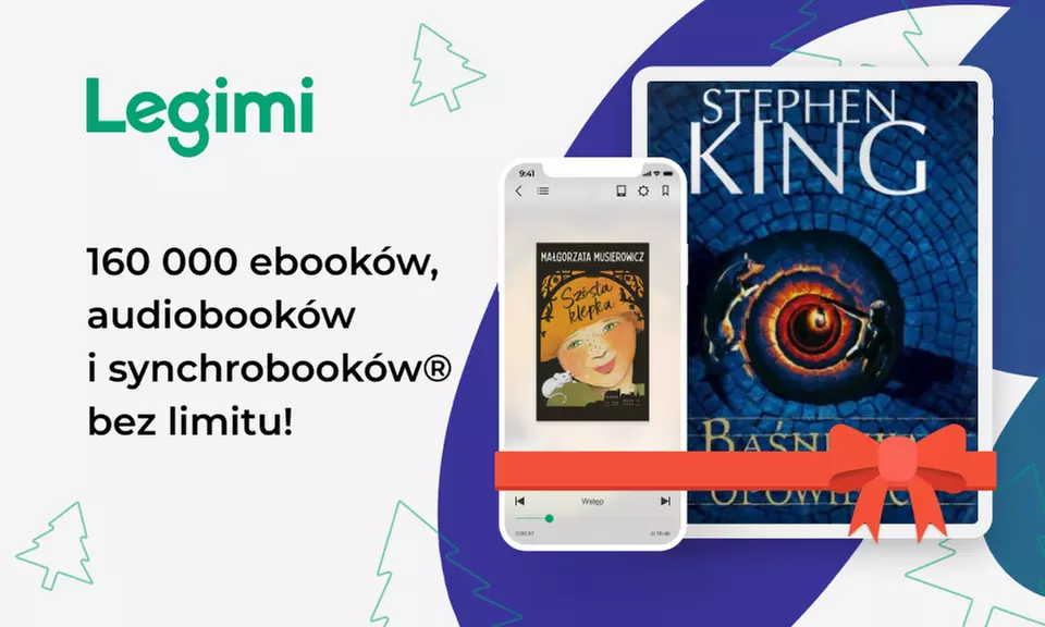 od 35,99zł: Karta podarunkowa upoważniająca do nielimitowanego dostępu do e-booków, audiobooków i synchrobooków w Legimi - Primary Image