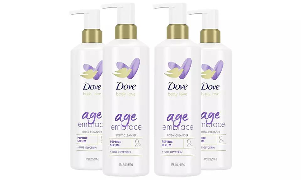 Four or Eight Pack Dove Body Love Body Cleanser with Hyaluronic Acid