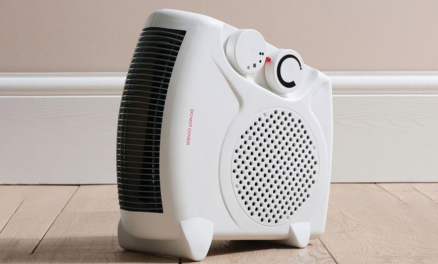 Image 2: Daewoo 2000W Flat Fan Heater