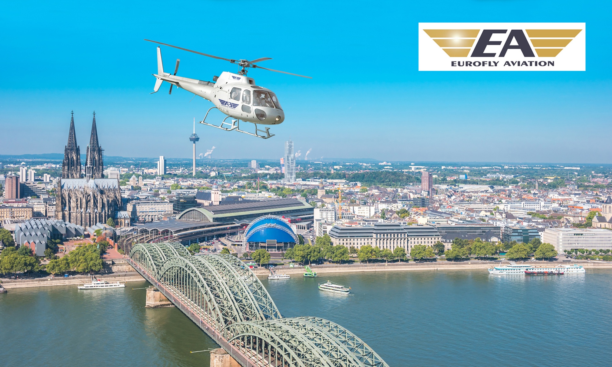 Köln im Helikopter