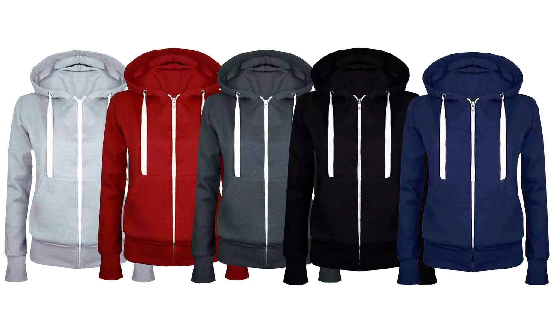 Sweat-shirt zippé avec capuche pour femme - Primary Image