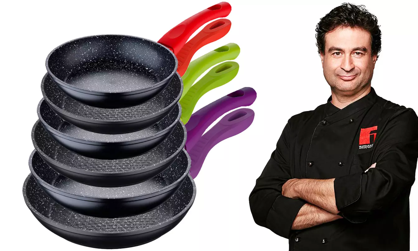 Lot de 6 poêles Jolie par San Ignacio avec revêtement antiadhésif, marbré et alvéolé - Primary Image