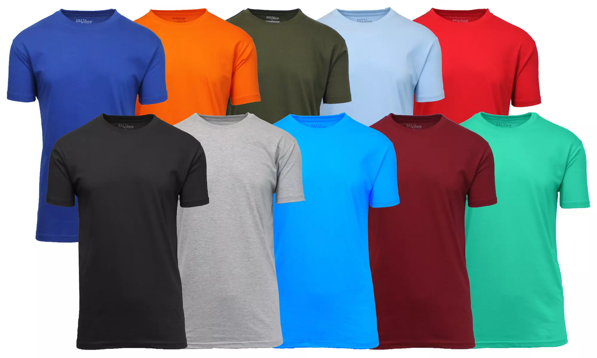 8-Pack Galaxy by Harvic Men's Short Sleeve Fitted Tee (M-2XL) - Primary Image