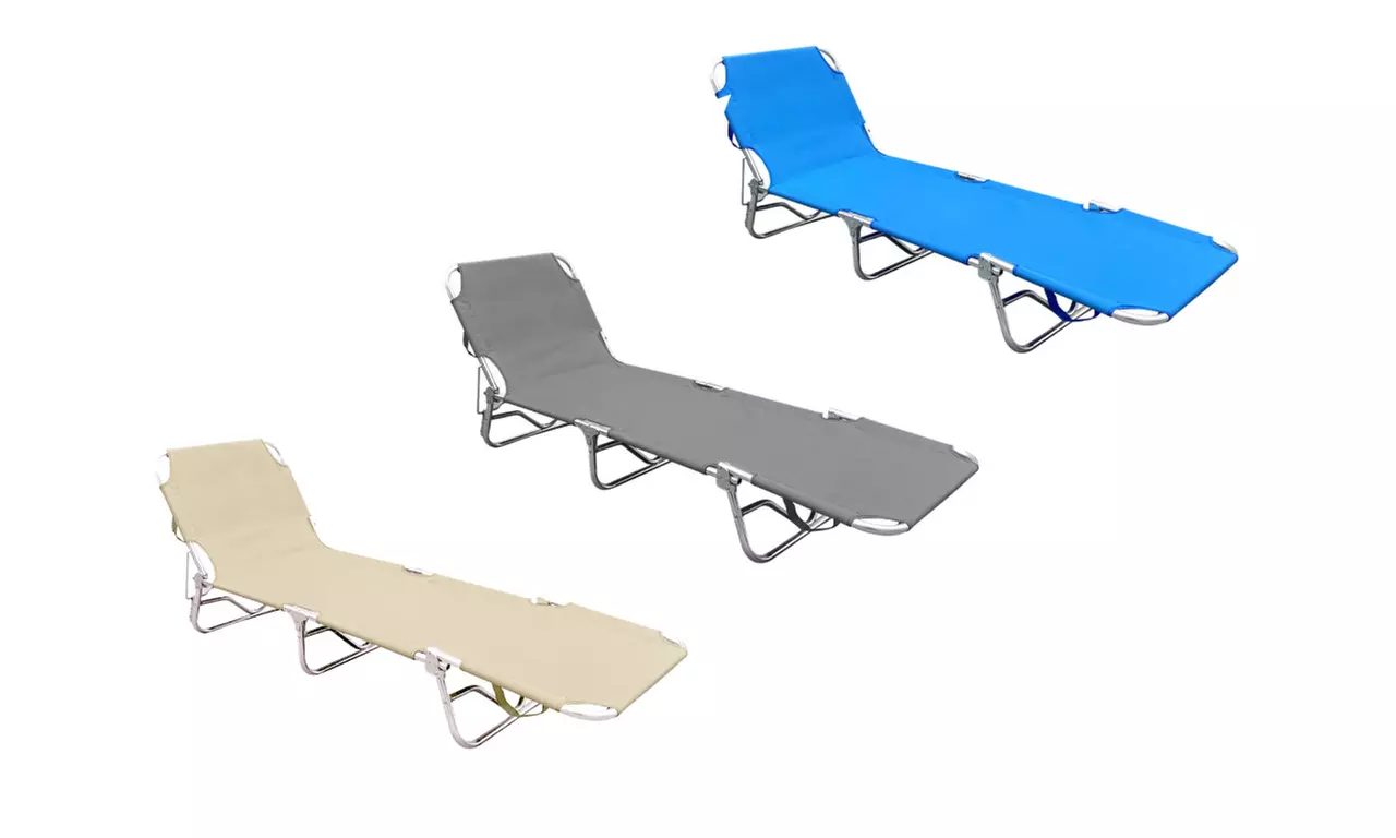 Set 2 pezzi lettino pieghevole da spiaggia