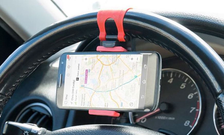 Image 8: Steering Wheel Smartphone Holder