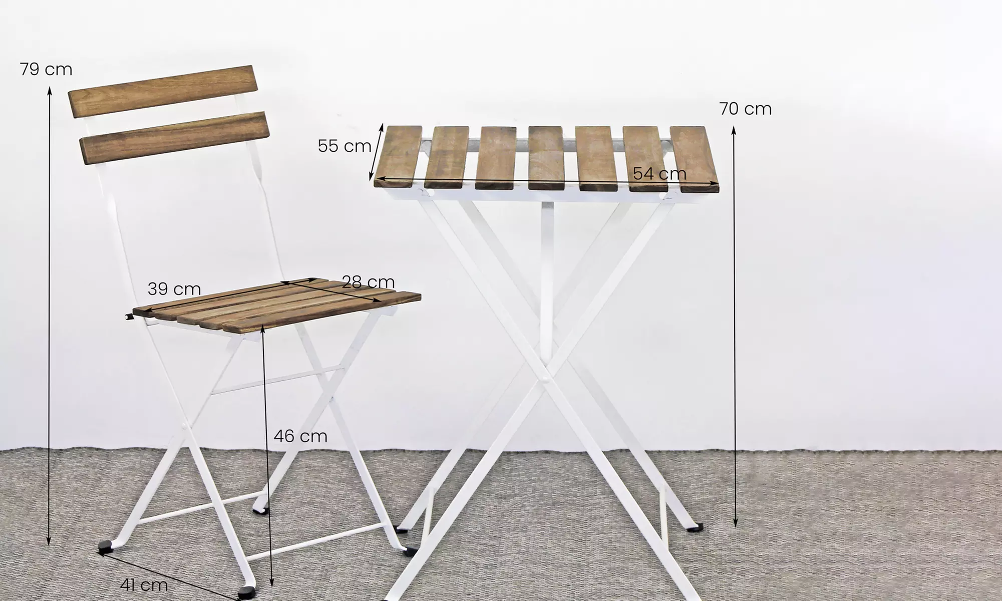 Set da giardino Bistrot Estosa con tavolino e sedie