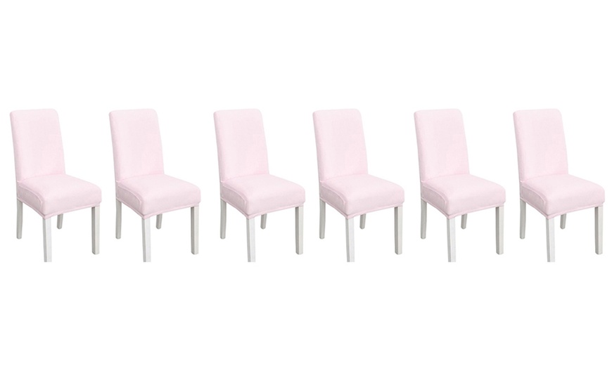 Image 8: Two, Four, Six or Eight Soft Elasticated Universal Chair Covers